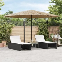 Garden Parasol Brown Polyester, Powder-Coated Steel Large - $206.98 CAD