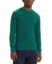 LEVIS Mens Waffle Knit Thermal Long Sleeve T Shirt Evergreen Sz Small $4... - $26.99