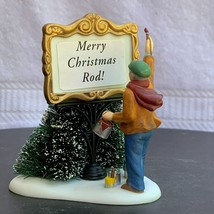 Dept 56 Painting Our Own Village Sign - Merry Christmas &quot;Rod&quot; Accessory -  1998 - £15.59 GBP