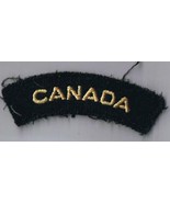 Military Patch Canada Gold On Black Curved - £2.83 GBP