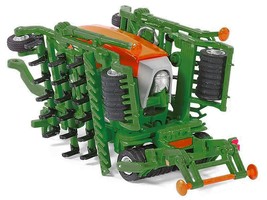 Claas Xerion 5000 Tractor Green with Gray Top and Amazone Cayena 6001 Se... - $51.36