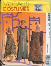 McCalls 8826 Girls MIsses Medieval Renaissance Gowns Aprons Pattern UNCUT FF  - £9.03 GBP