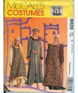 McCalls 8826 Girls MIsses Medieval Renaissance Gowns Aprons Pattern UNCU... - £9.03 GBP