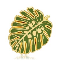 Monstera Plant Leaf Hard Enamel Pin - £7.50 GBP