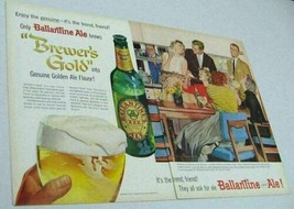 1957 Print Ad Ballantine Ale Brewers Gold Flavor Couples Drink Ale at Party - $14.25