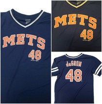 MLB New York Mets Boys Jacob DeGrom #48 Short Sleeve Jersey Size S 6-7 - £14.86 GBP