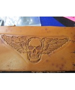 Vintage Harley Davidson Stamp skull wings 75 x 31 mm, leather stamps, re... - £11.67 GBP