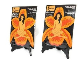 Vintage pantyhoses size XXL Libra Charm erotic naked lady in flower design - £13.80 GBP