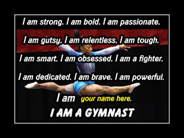 Motivational Simone Biles Personalized Gymnastic Poster Print Gymnast Wa... - $27.99+