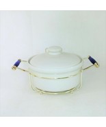 Casserole Dish With Lid and Carrying Stand and Lid Rest Made in England ... - $95.01 CAD