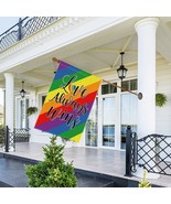 Love Always Wins Rainbow Garden Flag Outdoor Double Sided Pride Gay LGBT... - £14.46 GBP