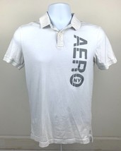 Aeropostale Mens Polo Shirt Aero NY White Short Sleeve T Shirt  Logo Tee Size S - £7.85 GBP