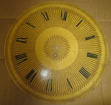 SUNBURST Clock Dial on Board  Roman Numbers 12 3/8&quot; - £25.87 GBP