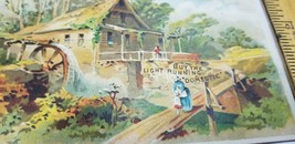 Victorian Trade Card LIGHT RUNNING DOMESTIC SEWING MACHINE Water Mill Lo... - £7.07 GBP