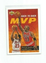 Michael Jordan (Chicago Bulls) 1992-93 Upper Deck Back To Back Mvp Card #67 - £7.58 GBP