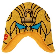 The Transformers Bumblebee Image Knitted Laplander Beanie Hat, NEW UNWORN - $13.54
