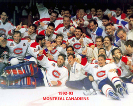 MONTREAL CANADIENS 1992-93 8X10 TEAM PHOTO HOCKEY PICTURE STANLEY CUP CH... - £3.94 GBP