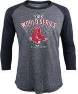 Boston Red Sox Mens Majestic 2018 World Series 3/4 Sleeve Tri-Blend T-Sh... - £14.15 GBP