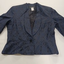 Jones New York RN#54050 Women's Blue/Black One-Button Blazer Jacket Size 8 image 14