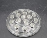Vintage Large Clear Glass Flower Frog Round With 15 Hole 5 Inch Wide - £7.75 GBP
