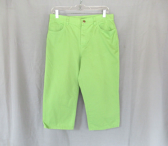 Lauren Jeans Co Ralph Lauren pants cropped 8P green straight 100% cotton - £12.29 GBP