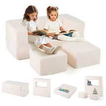 Modular Kids Sofa Couch Convertible Foam Armchair for Children-Beige - Color: Be - $107.10