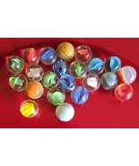 Twenty-Two (22) ~ Assorted Sizes ~ Multi-Colored ~ Glass Marbles (101) - $534.05 MXN