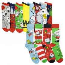 Peanuts Christmas Snoopy Men&#39;s Socks 12 Days of Giving Gift Box Multi-Color - $29.98