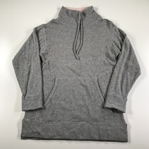 Classiques Entier Sweater Womens Medium Gray Cashmere Angora Wool Cowl Neck Long - £21.83 GBP
