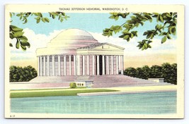 Postcard Thomas Jefferson Memorial Washington DC Linen Unposted - £2.86 GBP