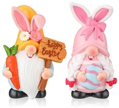 2 Pcs Easter Gnomes Decorations Easter Bunny Gnomes Cute Spring Swedish - £9.68 GBP