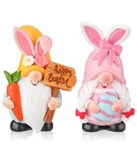 2 Pcs Easter Gnomes Decorations Easter Bunny Gnomes Cute Spring Swedish - £9.62 GBP