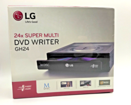 LG DVDRW 24x SATA Optical Drive Black GH24 GH24NSB0 DVD Writer - SEALED! - £30.15 GBP