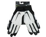 Nike D‑Tack Padded Football Gloves Mens Size Medium White / Black NEW - $39.95