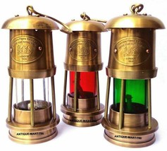 Set of 3 Miner Lamp Nautical Ship Lantern Oil Lamp Maritime Boat lamp - $1,390.85 MXN