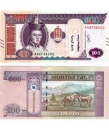 2008 Mongolia 100 Tugrik Banknote Sukhbaatar Horses Landscape Collectibl... - $3.46 CAD