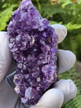 Mix of Three Amethyst Quartz Crystal Cluster Deep Purple (wt. over 9.0 oz) - $29.69