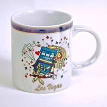 Las Vegas Iridescent Coffee Mug Casino Slots Blackjack Roulette Souvenir 10 oz  - £9.61 GBP