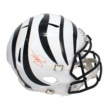 Jeff Blake Autographed Bengals White Alternate Full Size Speed Helmet Beckett - £166.25 GBP