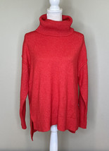 Bar lll Becca Tilley Women’s Ribbed Turtleneck Sweater Size XS Red N7 - £16.30 GBP