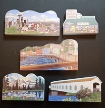 The Cats Meow Village Lot Of 5 Oregon Alaska And Washington Themed Places - £31.13 GBP