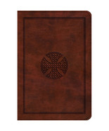 Crossway Books Large Print Brown Mosaic Cross Design TruTone ESV Compact... - €39,03 EUR