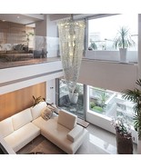 YOVINO Modern Crystal Chandelier Light, 12-Light Round Foyer Chandelier ... - $282.15