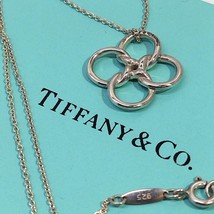 Tiffany &amp; Co. Elsa Peretti Sterling SV 925 Quadrifoglio Clover Necklace ... - $135.66