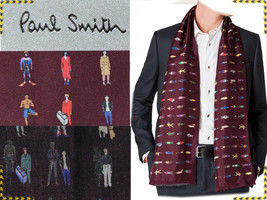 PAUL SMITH Doppio Foulard Uomo Made In Italy *SCONTO QUI* PS28 T1G - £119.84 GBP