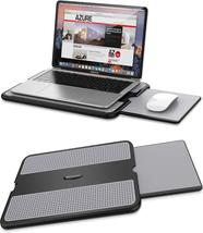 Portable Laptop Lap Desk W/Retractable Left/Right Mouse Pad Tray, Non-Sl... - $37.86