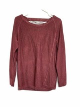 ANA Women&#39;s Red &amp; Gold Sparkle Knit Fall Holiday Casual Sweater Size S S... - £9.26 GBP