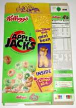 2001 Empty Apple Jacks Disney Mini Bean (Not in Box) 19.1OZ Cereal Box U200/299 - £15.17 GBP
