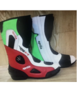 Racing Aprilia Cowhide Motorbike Leather boots Ce Approved  - $150.00