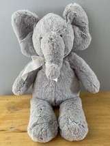 Pottery Barn Kids Gray Elephant Plush Toy Stuffed Animal 16&quot; Bean Filled... - $17.80